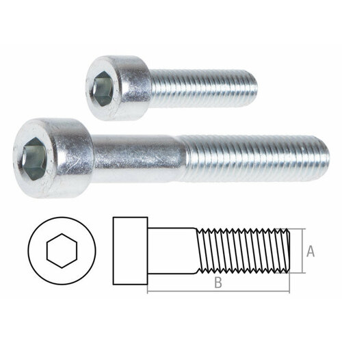 Винт М6х60 мм с внутр. шестигр, цинк, кл. пр. 8.8, DIN 912 (5 кг) STARFIX (SMV1-31764-5)
