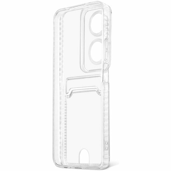 Силиконовый чехол DF для Honor X7b, hwCardcase-08, с отделением для карты, прозрачный — фото 1