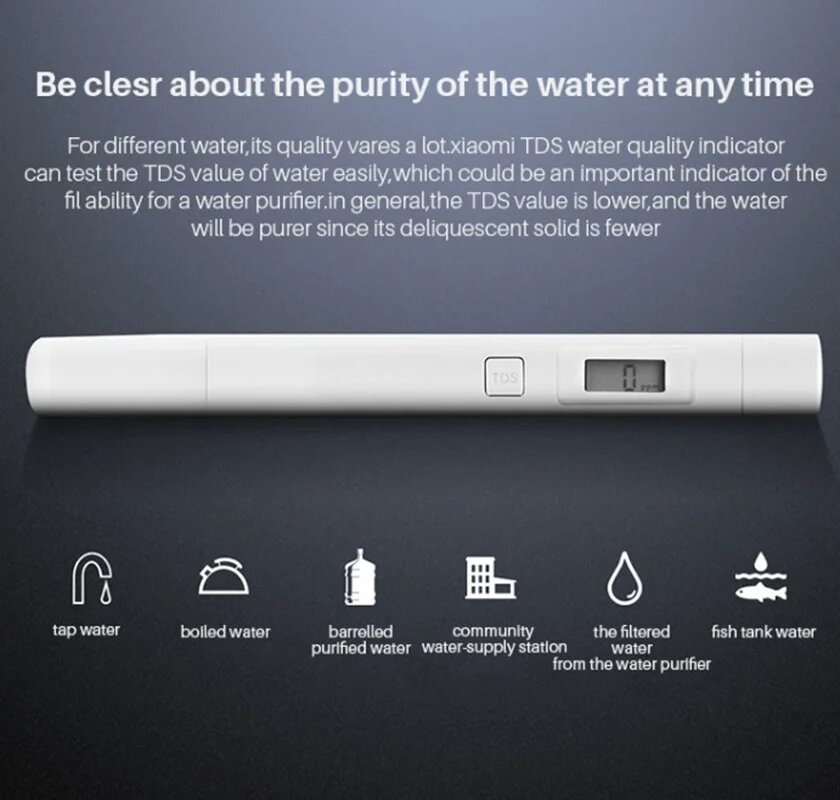 Сравнение показаний TDS между Xiaomi и профессиональным лабораторным анализатором