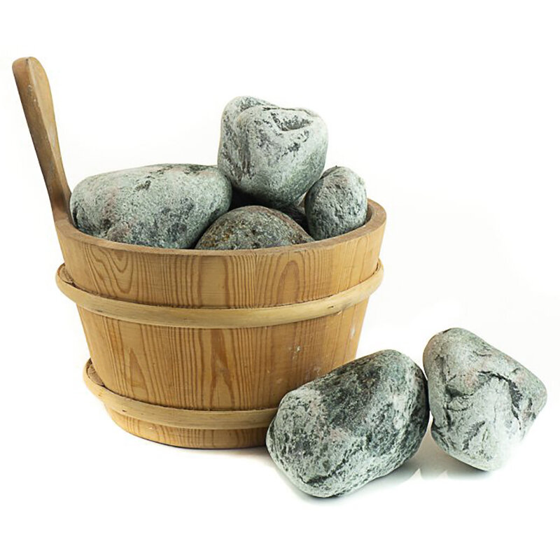 Камень для банных печей "Змеевик", шлифованный, обвалованный, 10кг