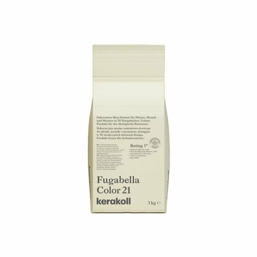 фото Цементно-смоляная затирка kerakoll fugabella color цвет 21 3 кг
