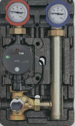 Изображение товара Насосная группа быстрого монтажа с трёхходовым смесительным клапаном подача слева (TIM) ZEISSLER NG-MK-0101L