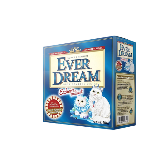 Наполнитель для кошачьего туалета EVER DREAM комкующийся 9 кг для нескольких кошек