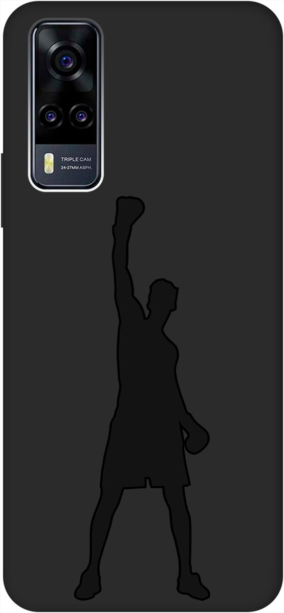 Матовый чехол Boxing для Vivo Y31 / Y53s 4G / Y51 2020 / Виво У31 / У53с 4Г / У51 2020 с 3D эффектом черный