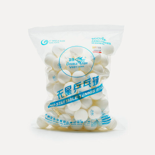 Изображение товара Мячи для настольного тенниса DOUBLE FISH No-Star Ball, V40+PU, 100 шт, белые