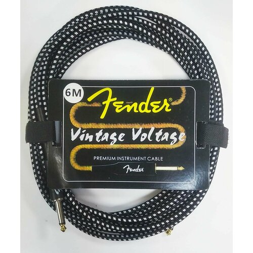 Кабель гитарный Vintage Voltage 6м чёрно-белый