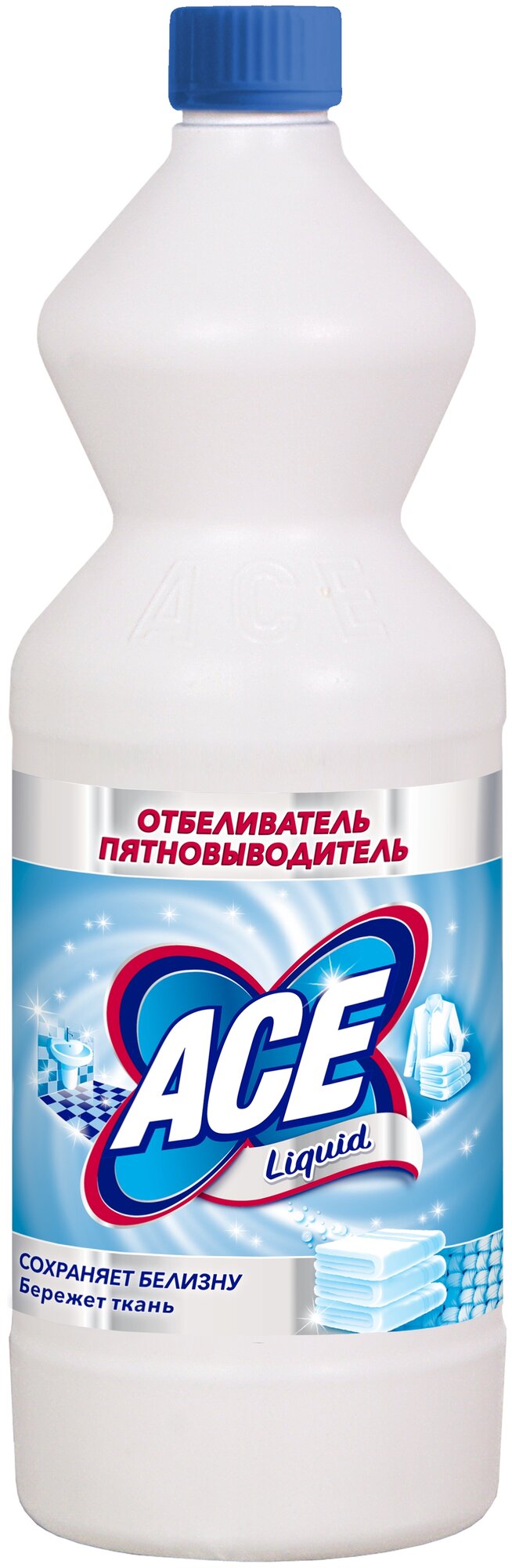 Средство для отбеливания и чистки тканей 1 л, ACE (Ас), для белой ткани
