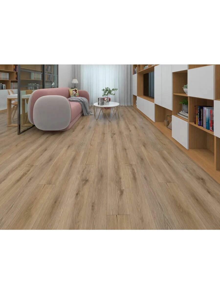 Ламинат Floor Wood "Дуб Кедди", влагостойкий, шумоизоляция, матовая поверхность