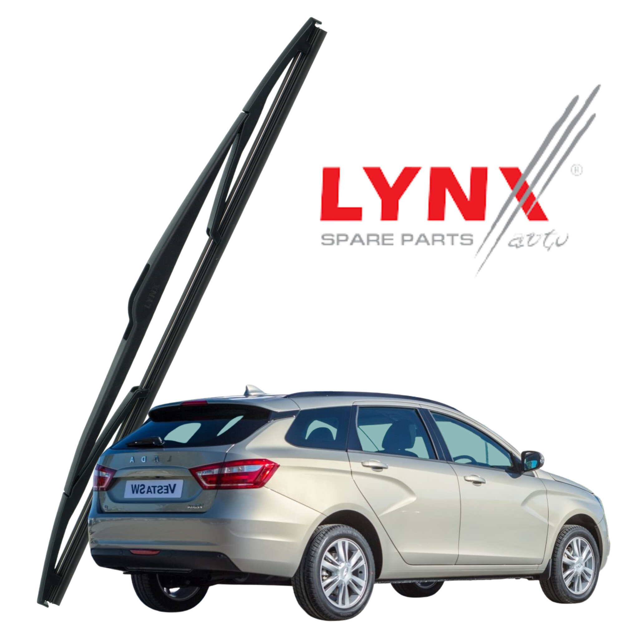 Дворник задний Lada Vesta SW Cross Sport 2180 2181 2015 - 2024 щетка стеклоочистителя задняя крепление оригинальное удлиненный вариант 1шт 350мм LYNXauto