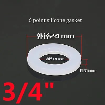 Силиконовые прокладки для сантехники 1/8 1/4 3/8 1/2 3/4 1 1,2 1,5, 24x14x3mm, 10pcs