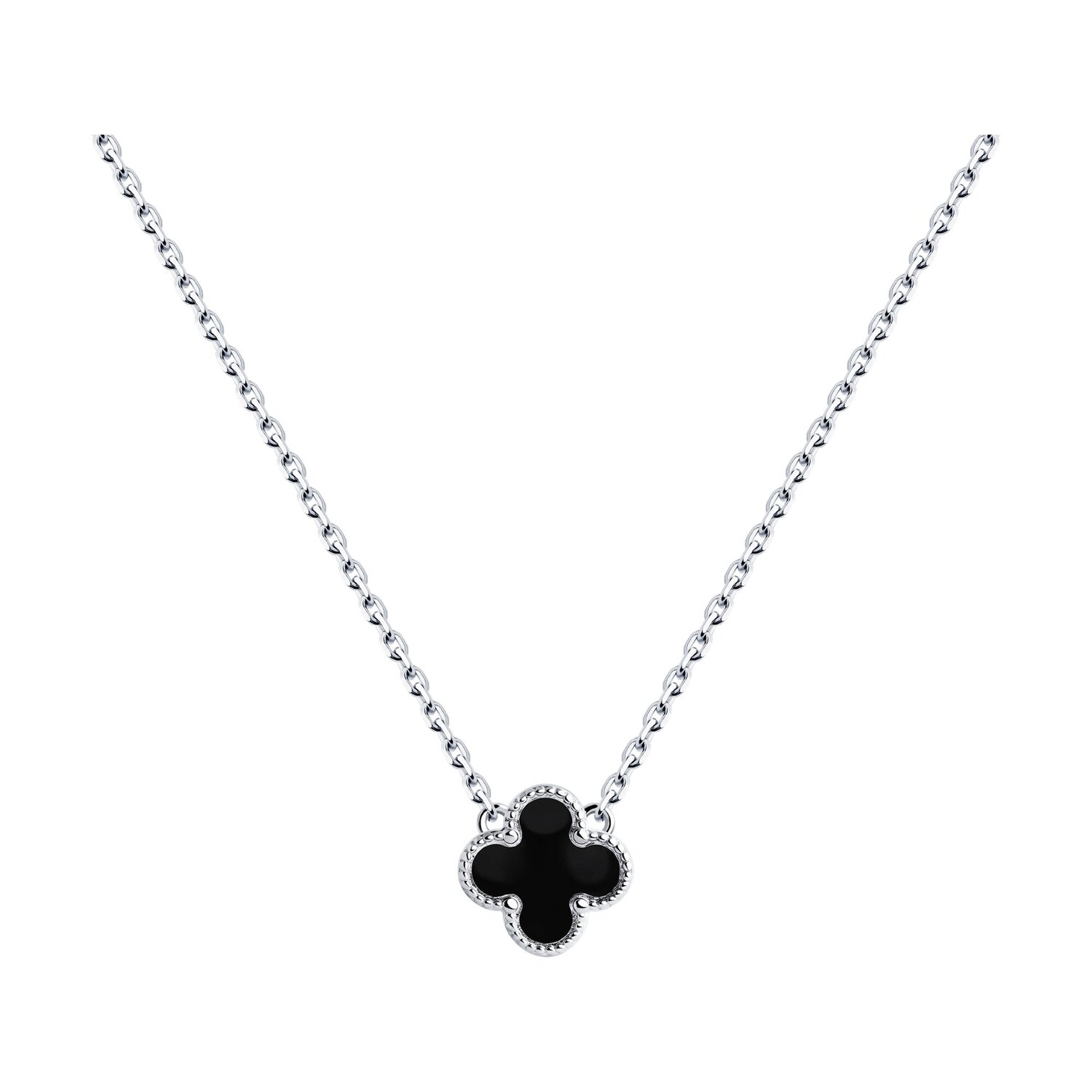 Колье Diamant online, серебро, 925 проба, родирование, эмаль
