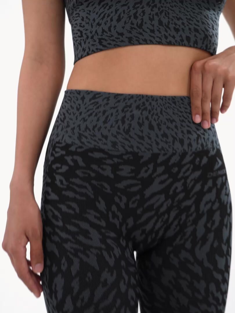 Легинсы спортивные Demix W D Seamless Leggings, размер 44, черный/серый — фото 1