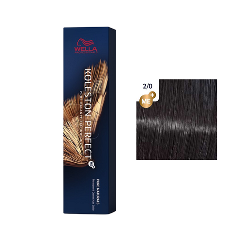 фото Wella koleston perfect me+ 2/0 - стойкая краска черный натуральный 60 мл