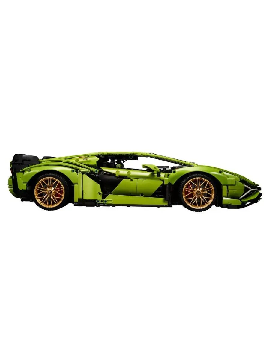 Конструктор Техник Lamborghini Sian/ зеленый/ 3696 деталей/ для мальчиков — фото 1