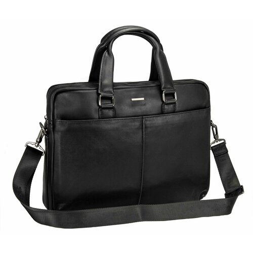 Портфель Hight Touch, фактура гладкая, черный матовый