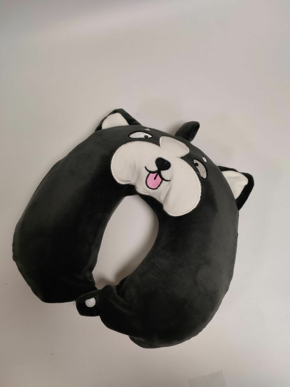 Подушка для шеи , 1 шт., размер XL, темно-серый — фото 1