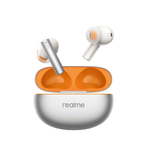 Наушники беспроводные Realme Buds Air 6 с шумоподавлением мягкие амбушюры серебро 4400₽