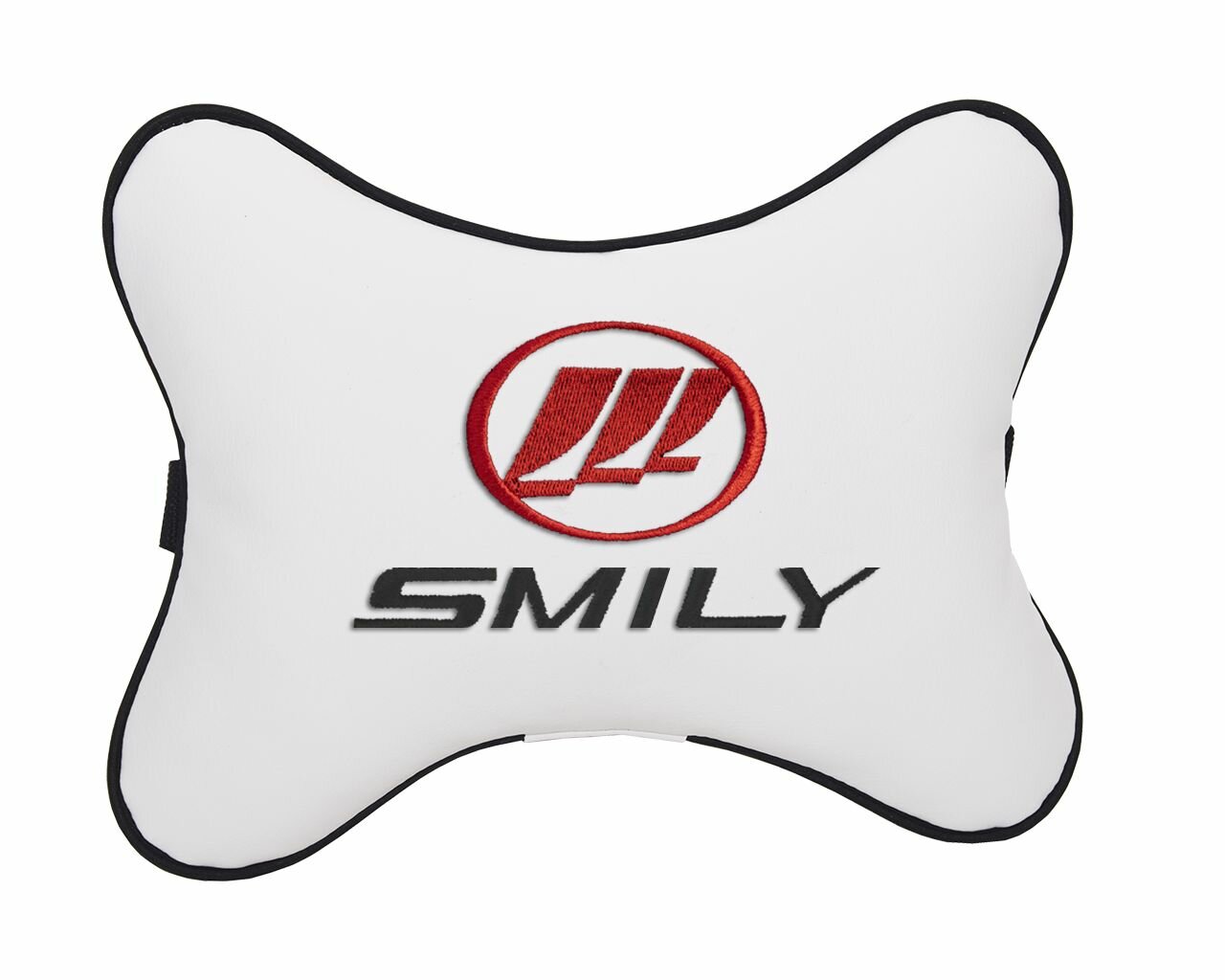 Подушка на подголовник автомобильная бежевая экокожа LIFAN Smily