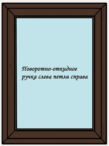 Изображение товара Окно ПВХ (Шир х Выс) 520х600 Melke 70 мм, правое одностворчатое, поворотно-откидное, 2-х камерный мультипакет, цвет с 2х сторон Темный Дуб