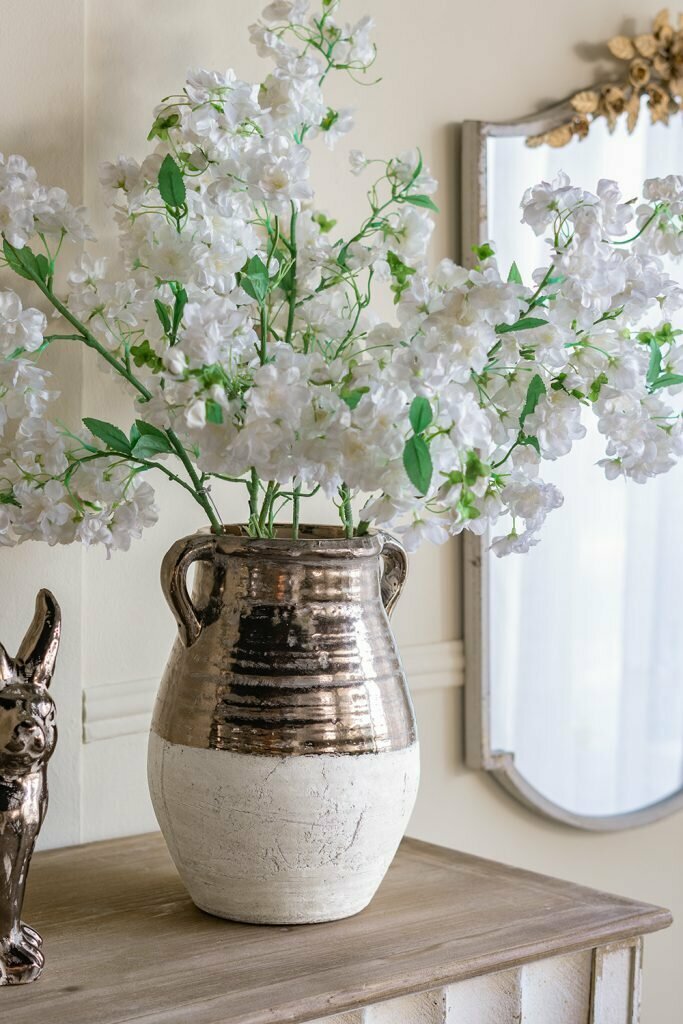 C6066 Ваза с ручками 25х25х33см, керамика, коричневая, Glasar