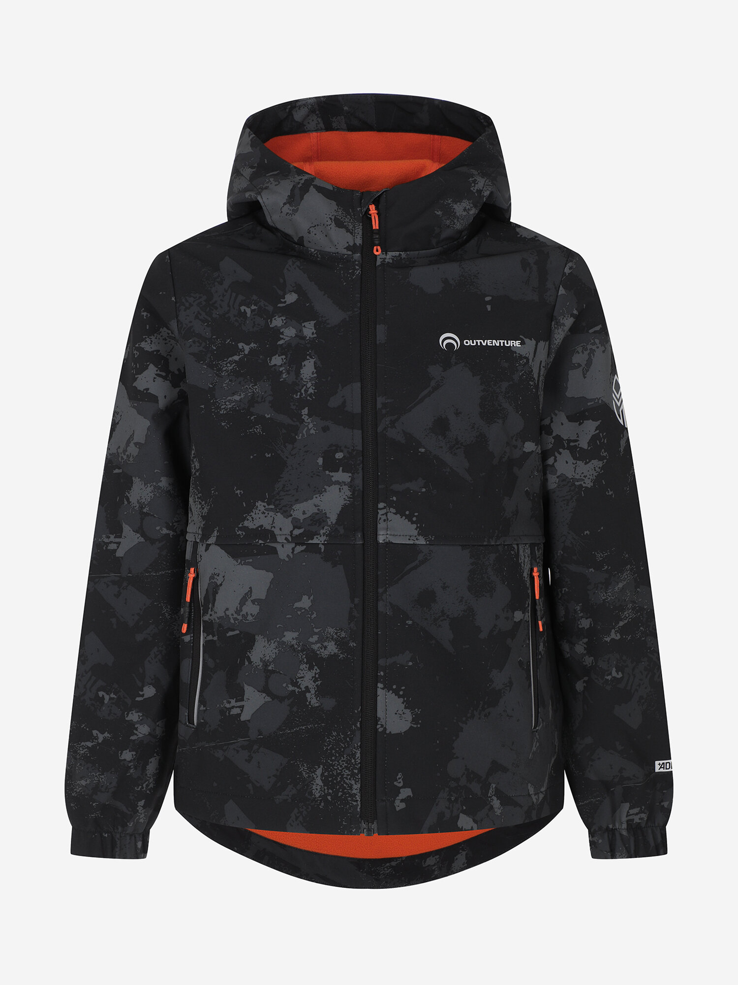 Куртка спортивная OUTVENTURE Active Boys Soft Shell Jacket, размер 158/164, черный
