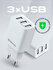 Сетевой адаптер Defender UPA-31 белый, 3xUSB, 5V/3.1А