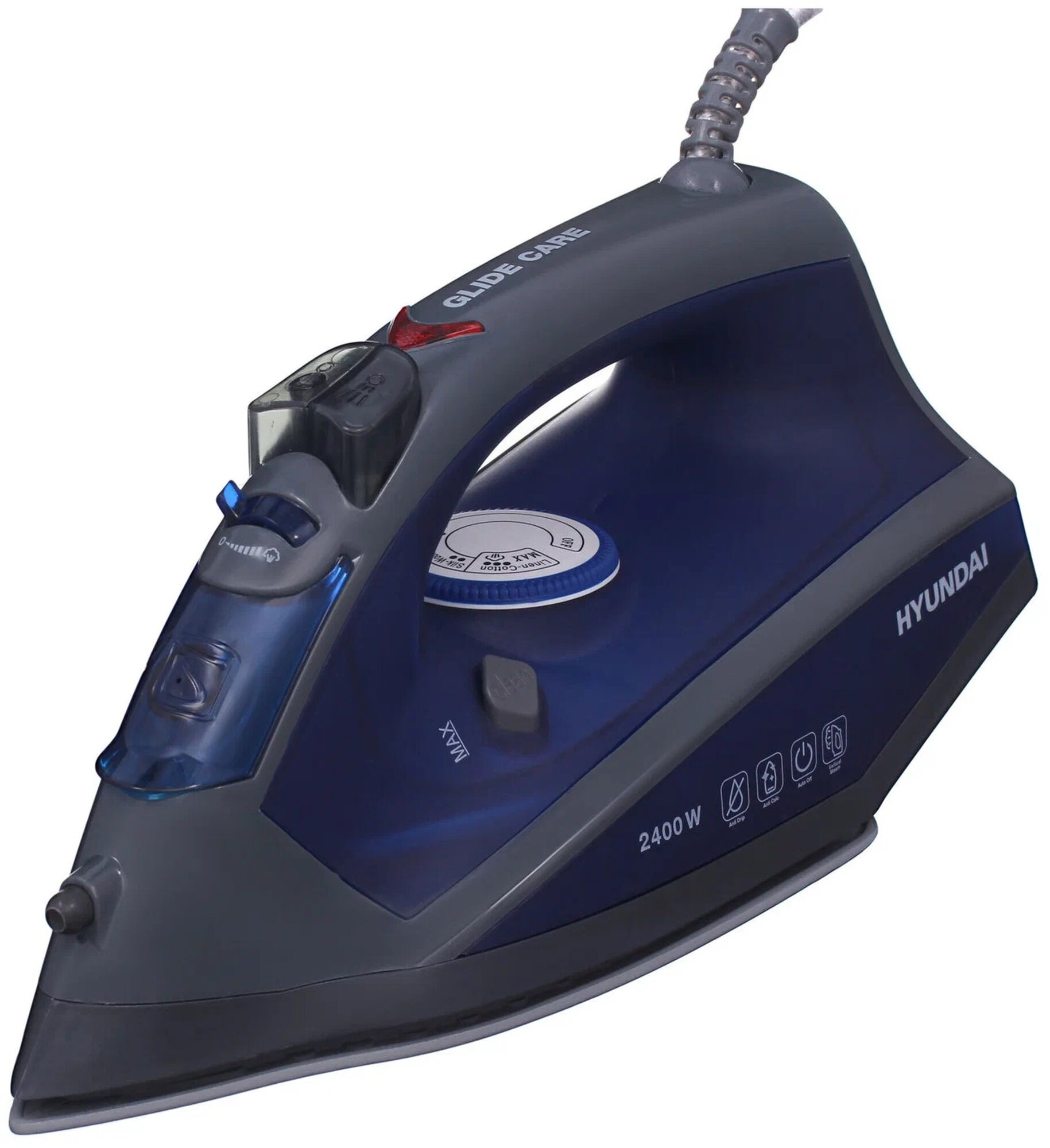 Утюг Hyundai H-SI01789 2400Вт серый/темно-синий