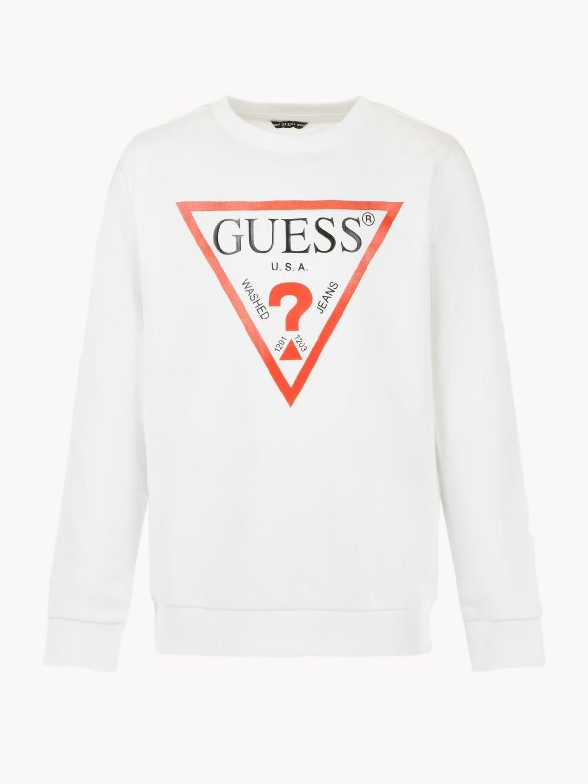 Свитшот GUESS LS Fleece_Core, размер 10, белый G011