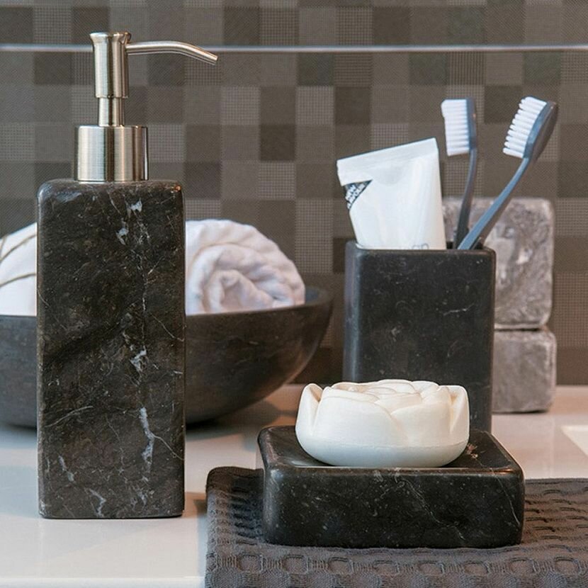 Hammam Dark Grey Набор для ванной комнаты — фото 1