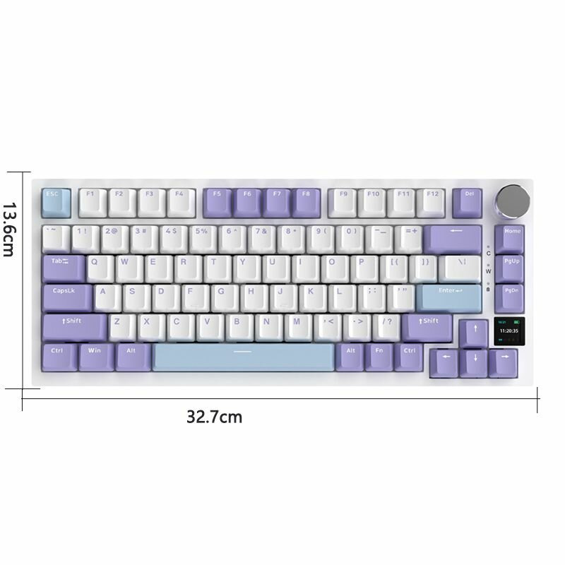 AJAZZ AK820 PRO, русская раскладка, функция горячей замены, беспроводная механическая игровая клавиатура с цветным TFT-экраном — фото 1