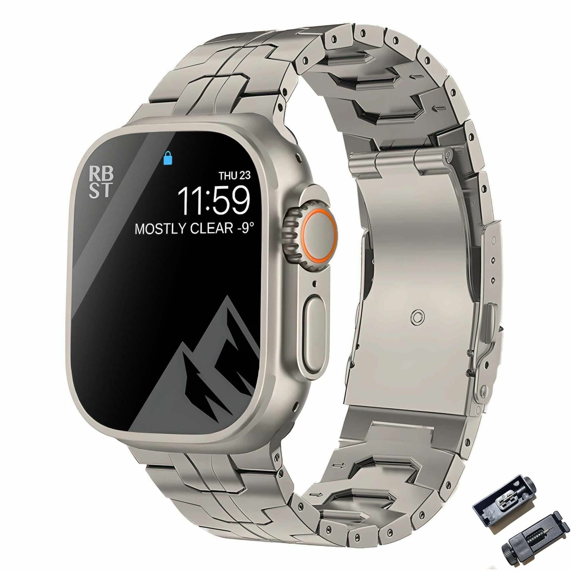 Титановый ремешок для Apple Watch ремешок Ultra 49 мм 45 мм 44 мм 41 мм 38 мм для Iwatch Series 8 7 6 5 4 3