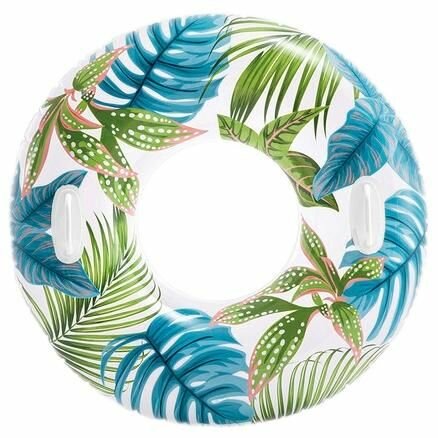 Надувной круг с ручками Листья 97 см Intex 58263