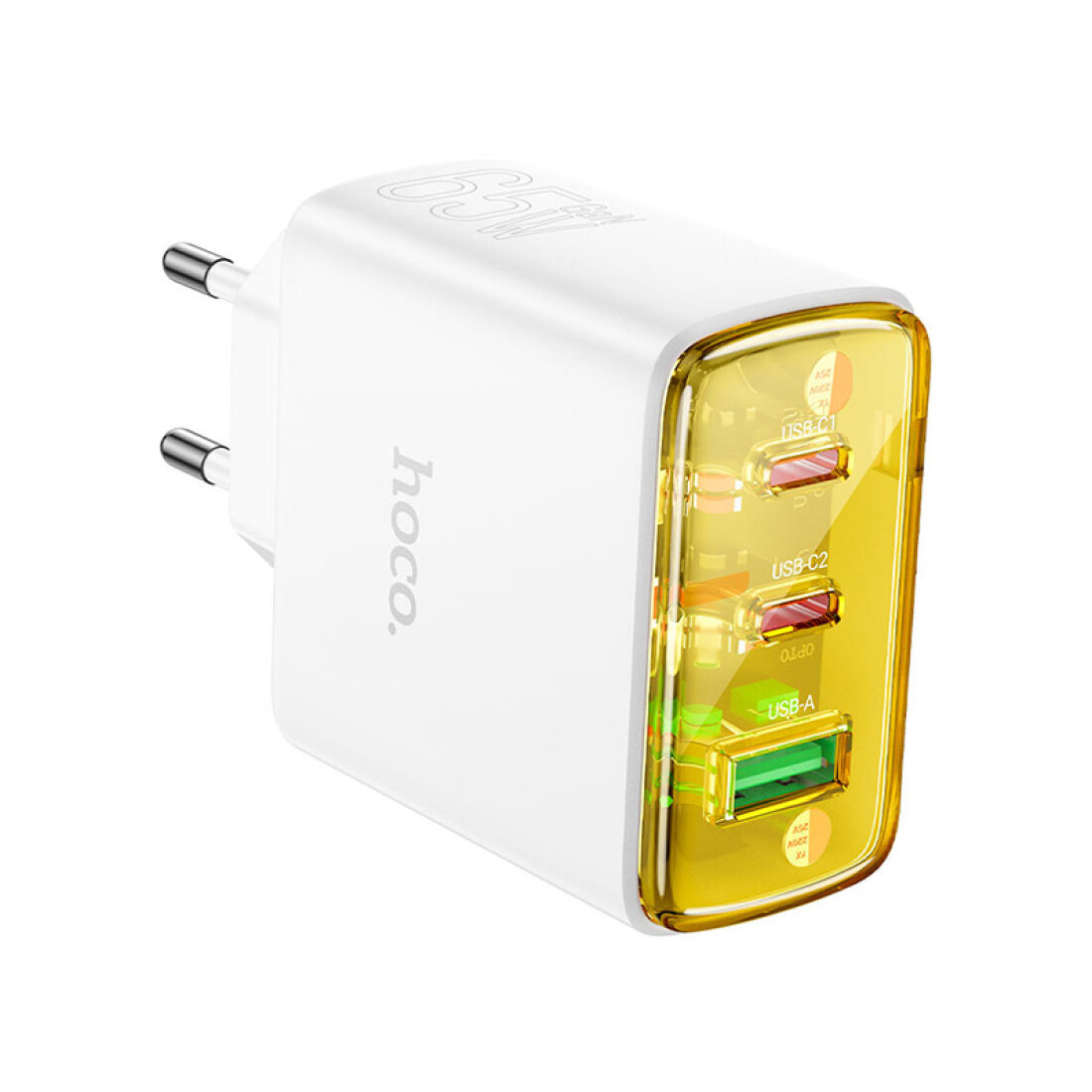 Сетевое зарядное устройство, 1 USB 3.0 QC+2 PD 65W (CS44A), HOCO, белый