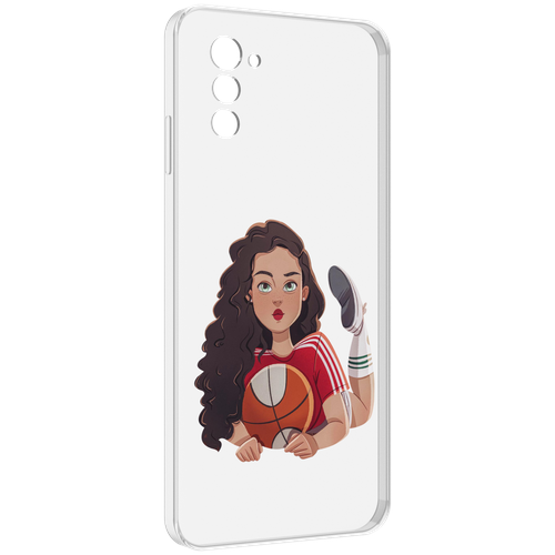 Чехол MyPads Баскетболитска-в-гольфах женский для UleFone Note 12 / Note 12P задняя-панель-накладка-бампер