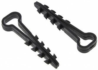 Дюбель-хомут (5х10 мм) для плоского кабеля черный (100 шт.) EKF PROxima