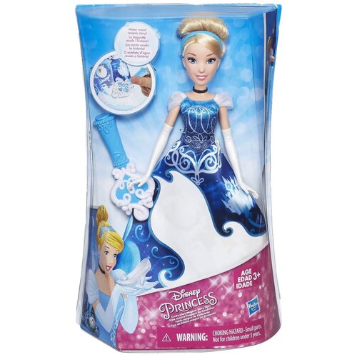 Кукла Disney Princess Cinderella Принцесса Золушка в юбке с проявляющимся принтом, 29см