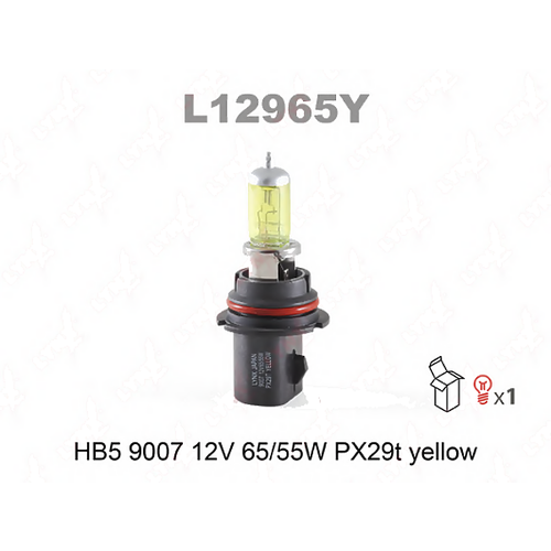 LYNXAUTO L12965Y Лампа HB5 9007 12V 65/55W PX29T YELLOW 1шт