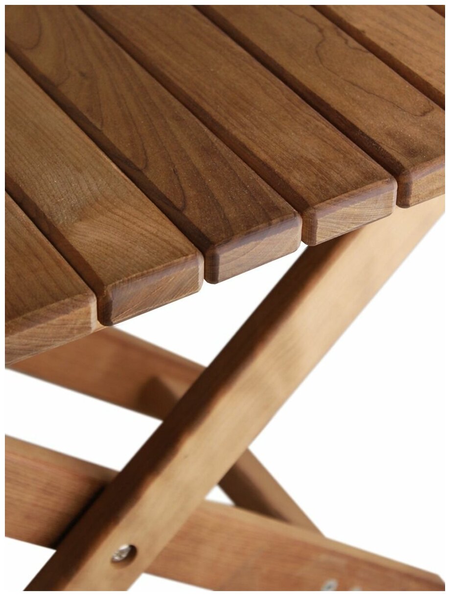 Стол деревянный раскладной из термированной древесины из массива березы - фотография № 9