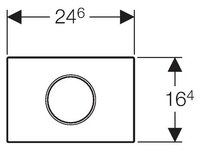 Кнопка смыва GEBERIT 115.908.SN.1 Sigma 10 нержавеющая сталь