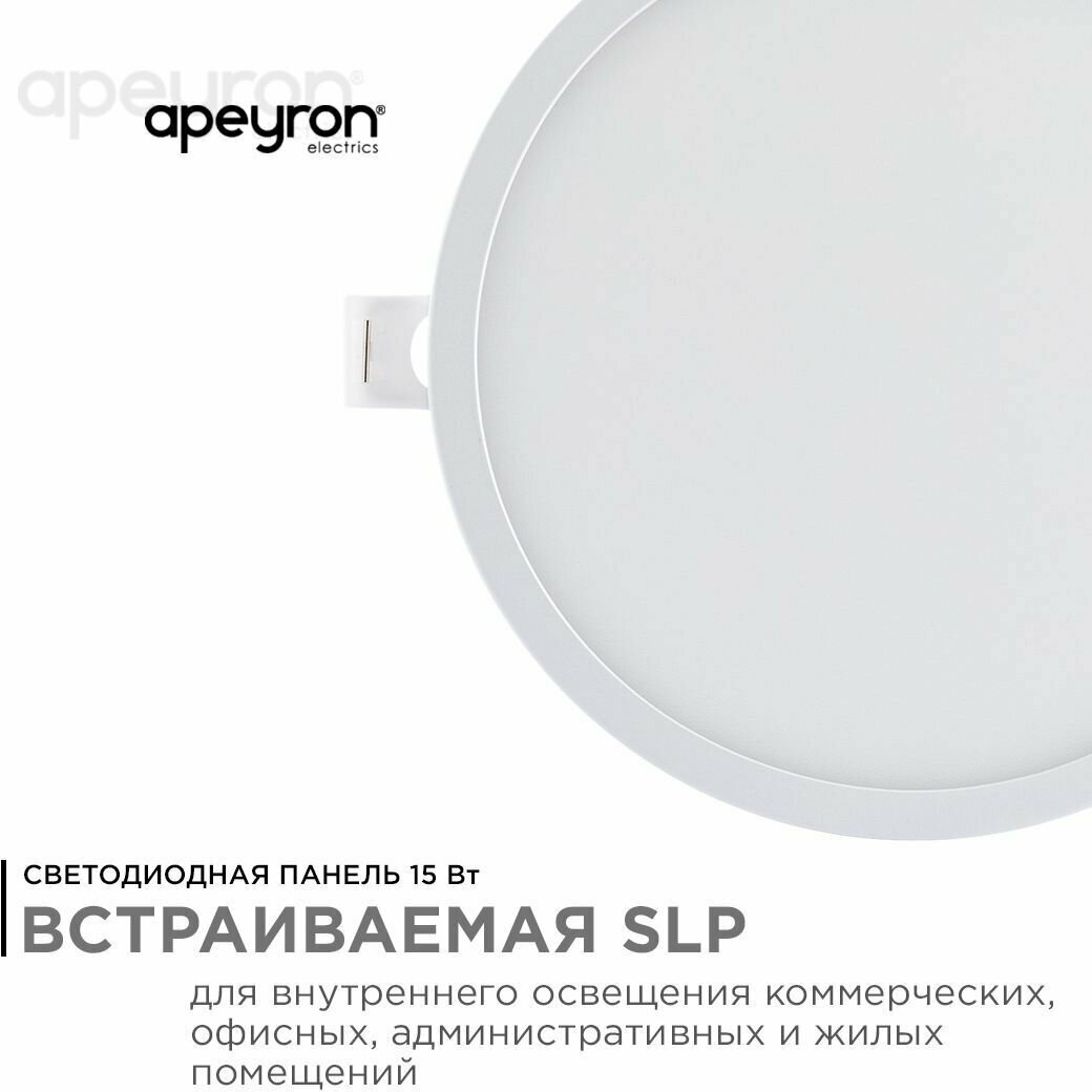 Встраиваемая круглая светодиодная панель Apeyron - фото №6
