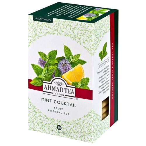 фото Чай травяной Ahmad tea Healthy&Tasty Mint cocktail в пакетиках, 20 шт.