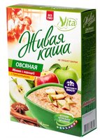 Vita Живая каша Каша овсяная с яблоком, корицей и пребиотиками, порционная (6 шт.)