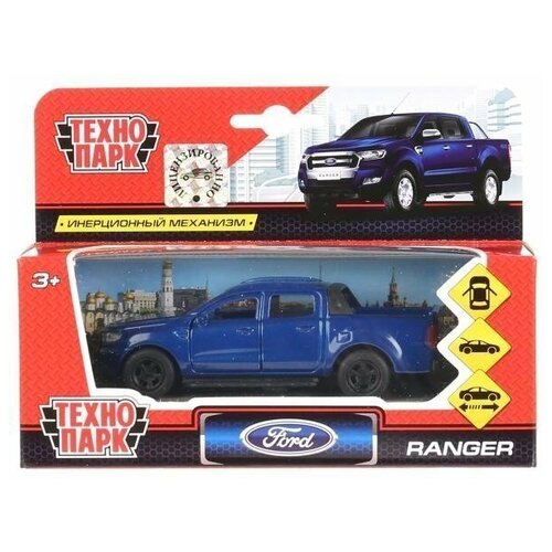 Модель SB-18-09-FR-N(BU) FORD Ranger пикап синий Технопарк в кор внедорожник технопарк ford ranger sb 18 09 fr n 1 32 12 см черный матовый