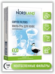 Фильтры для кофе неотбеленные NORDLAND размер 1х4 100 шт. в коробке