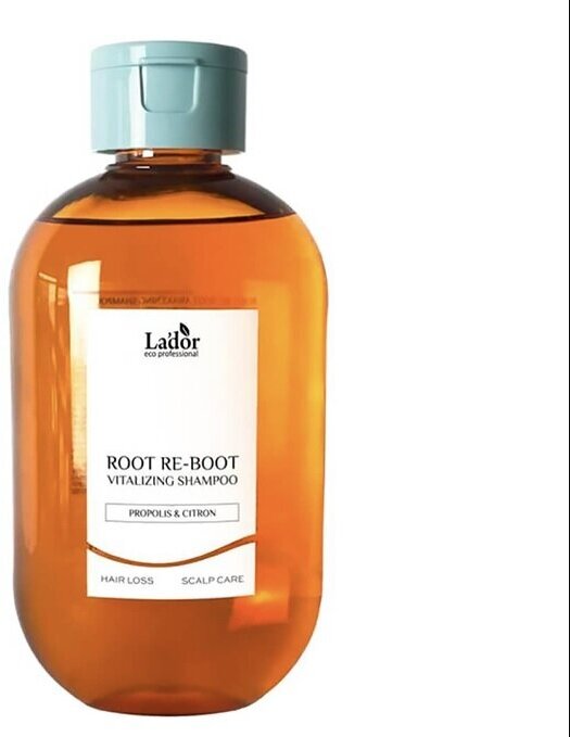 Шампунь Lador Root Re-Boot Vitalizing Shampoo (Propolis & Citron) против выпадения волос для нормальной кожи головы, 300 мл