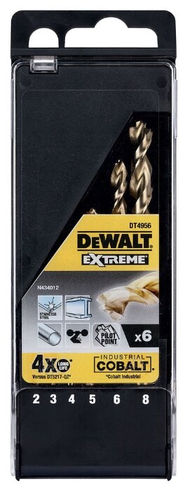 Набор сверл DeWALT Extreme DT4956-QZ, 6 шт.