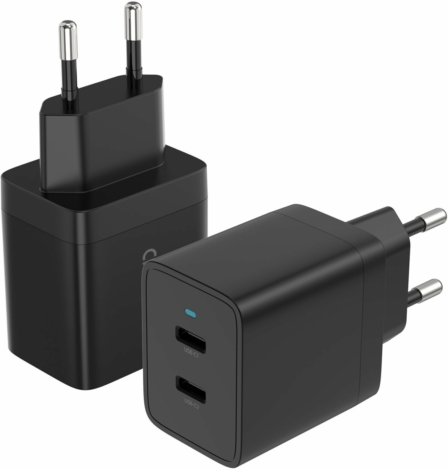 Сетевое зарядное устройство Choetech Q5006 40Вт, 2xUSB-C, PD/PPS, цвет черный