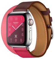 Часы Apple Watch Hermès Series 4 GPS + Cellular 40mm Stainless Steel Case with Leather Double Tour b