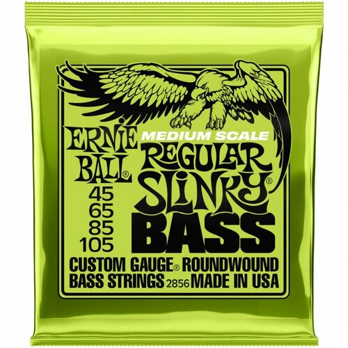 Струны для бас-гитары ERNIE BALL 2856 Regular Slinky Short Scale 45-105 струны для бас гитары ernie ball 2856 regular slinky short scale 45 105