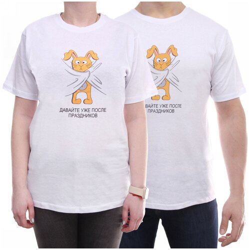 фото Футболка с принтом "кролик тони не в ресурсе" , цвет черный, р. 52 ультрамарин